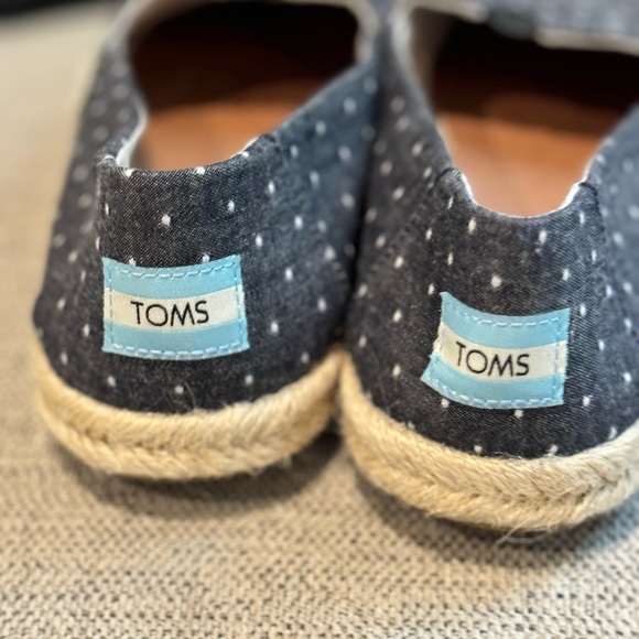 Toms Denim and White polka Dot Espadrilles US Women’s 7 - Picture 4 of 9